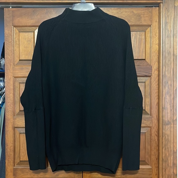 Pink Blush Funnel Neck Black Maternity sweater. S/m - Picture 6 of 8